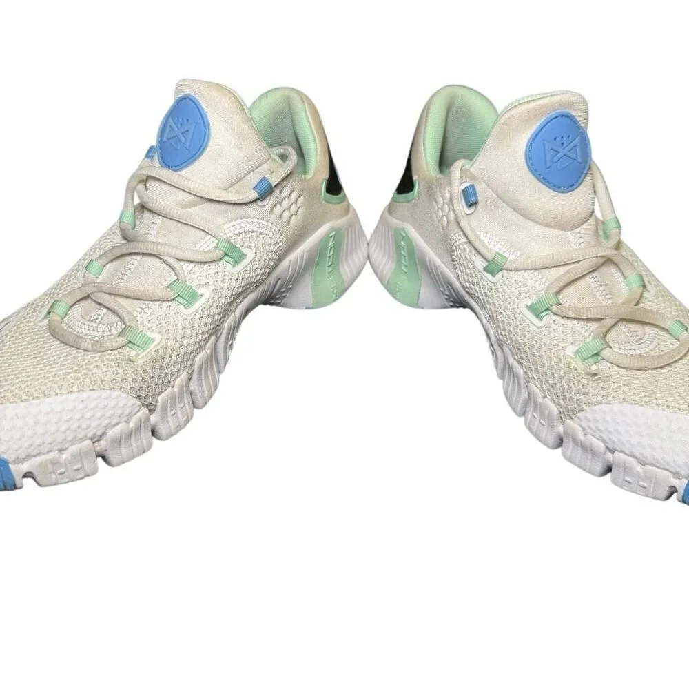 Nike Free Metcon 5 Womens Training Shoes White Blue Mint CZ0596-100 Size 10.5